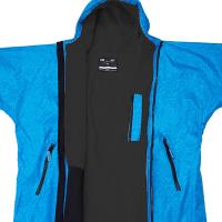 Two Bare Feet Kids Weatherproof Classic Print Changing Robe - Blue / Charcoal Extra Image 2 Preview